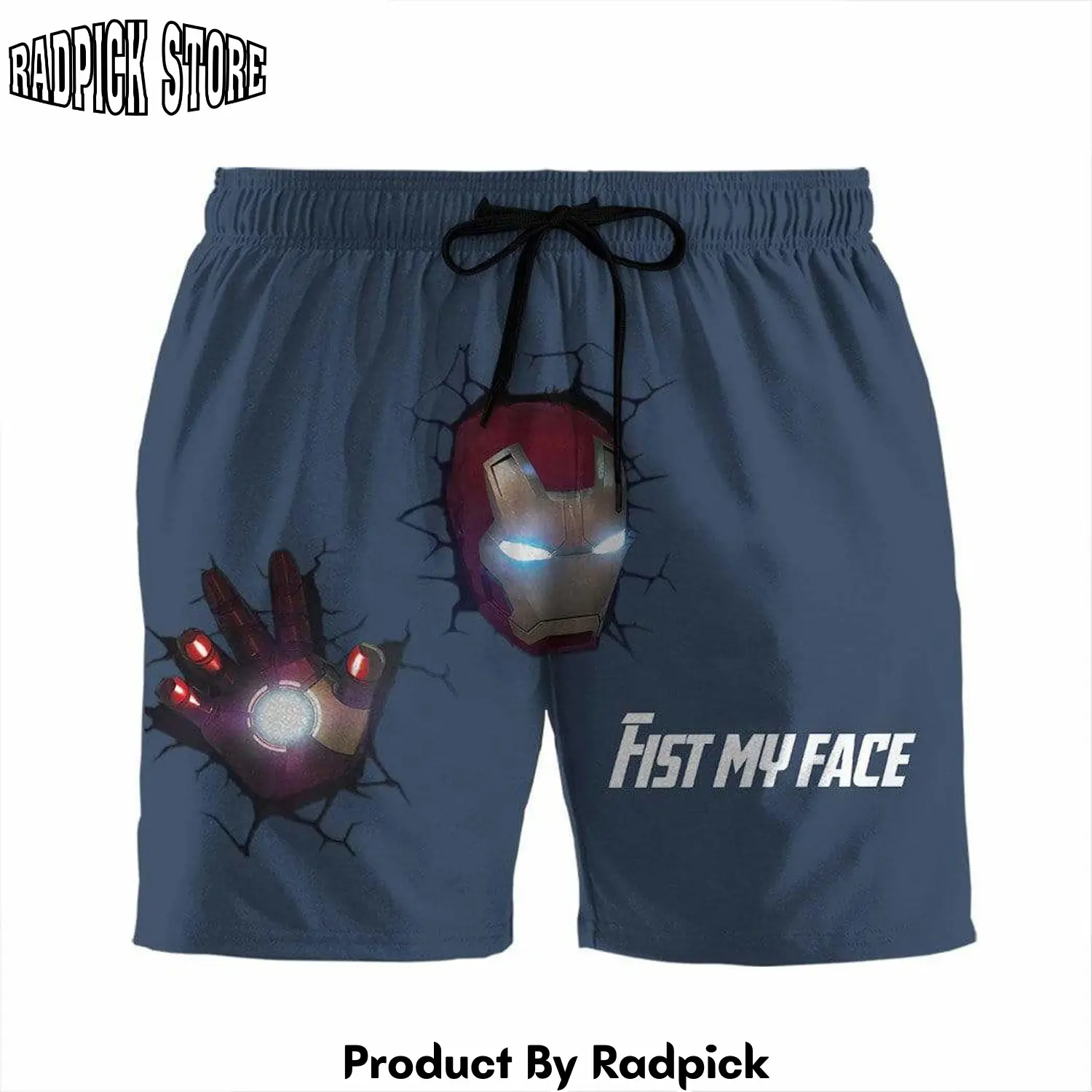 Radpick 3d marvel avengers captain america iron man custom beach shorts swim trunks rp631365